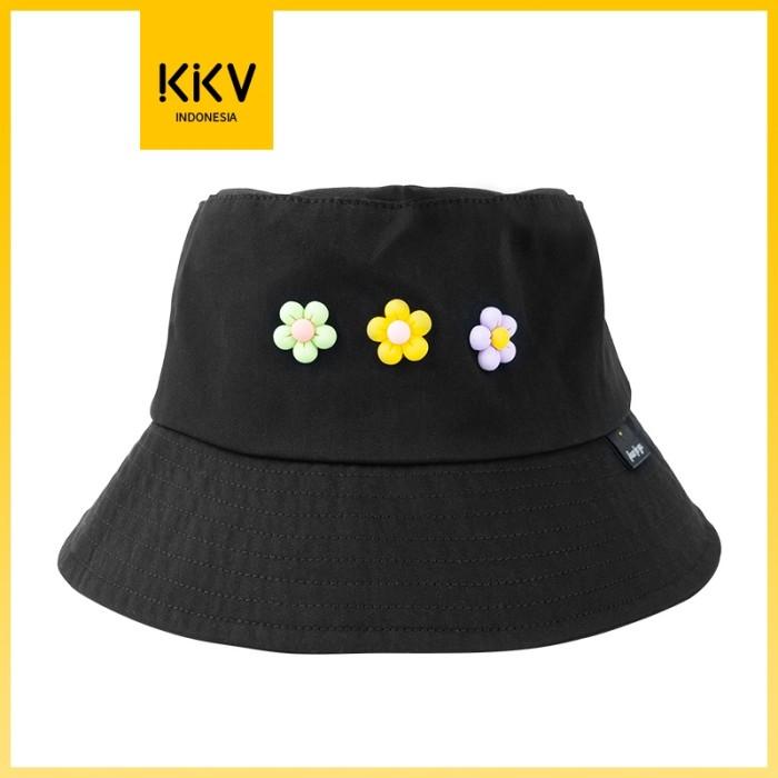 Gambar New KKV Topi Bucket Hat Wanita Manik Bunga Kekinian Korea Cute Style - Black dari herniyu undefined Tokopedia