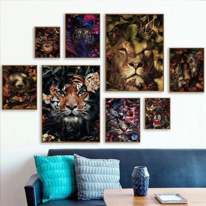 Gambar 1Pc Lion Tiger Panda Deer Ait Poster Stickers Art Wall Murals Dec dari Gema Digital undefined Tokopedia