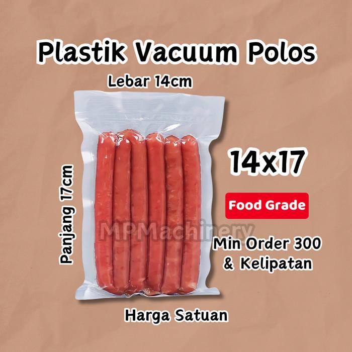 Gambar Plastik Vacuum POLOS 14x17 cm / Kemasan Vakum Makanan 14 x 17 cm KRT - 14x17cm KRT, Single Pack dari MPMachinery undefined Tokopedia