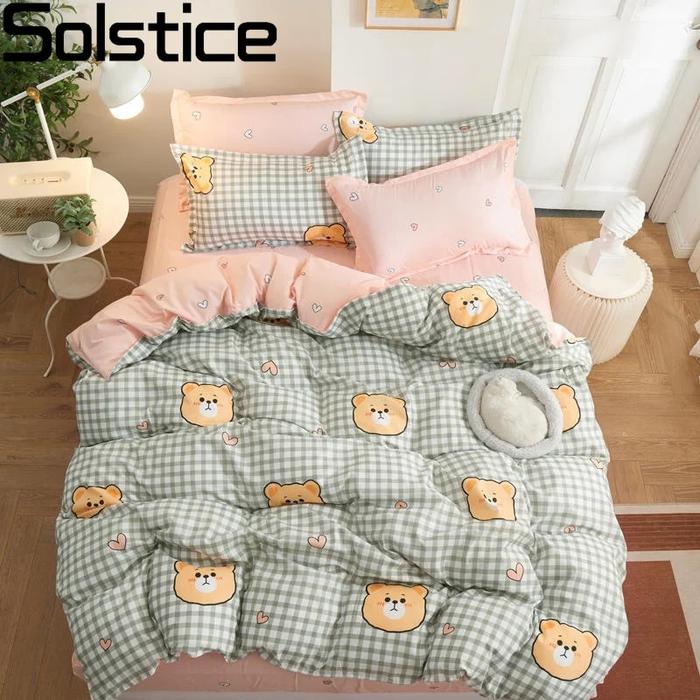 Gambar Solstice Bedding Set Duvet Cover Pillowcase Bed Linens Set Gray Pink dari DEA STORE89 undefined Tokopedia