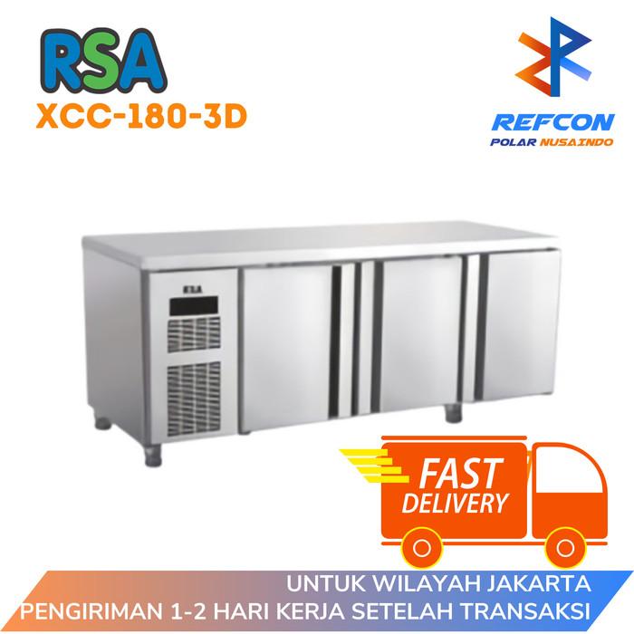 Promo Undercounter Chiller RSA XCC 180 3D S/S Stainless 3 Pintu 447 L ...