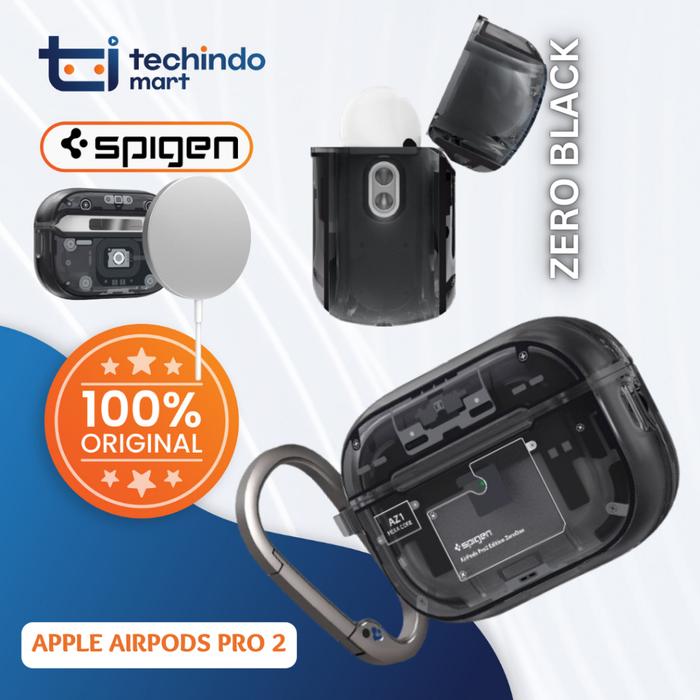 Gambar Case Apple AirPods Pro 2 Gen Spigen Ultra Hybrid Zero One Mag Casing - ZERO BLACK, AIRPODS PRO 2 dari techindo mart undefined Tokopedia