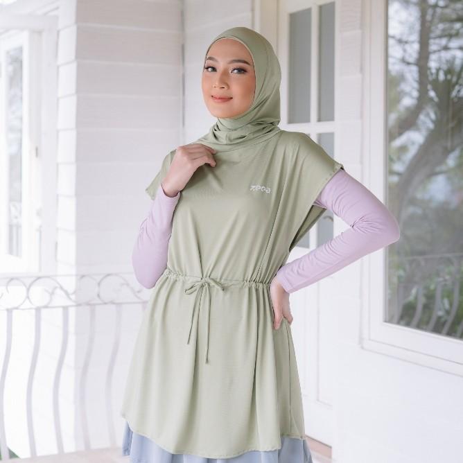Gambar Zeea Outer Sport Hijab Hayfa P Raihana Athesthetic Series - sage dari Zeea Store_NEW undefined Tokopedia