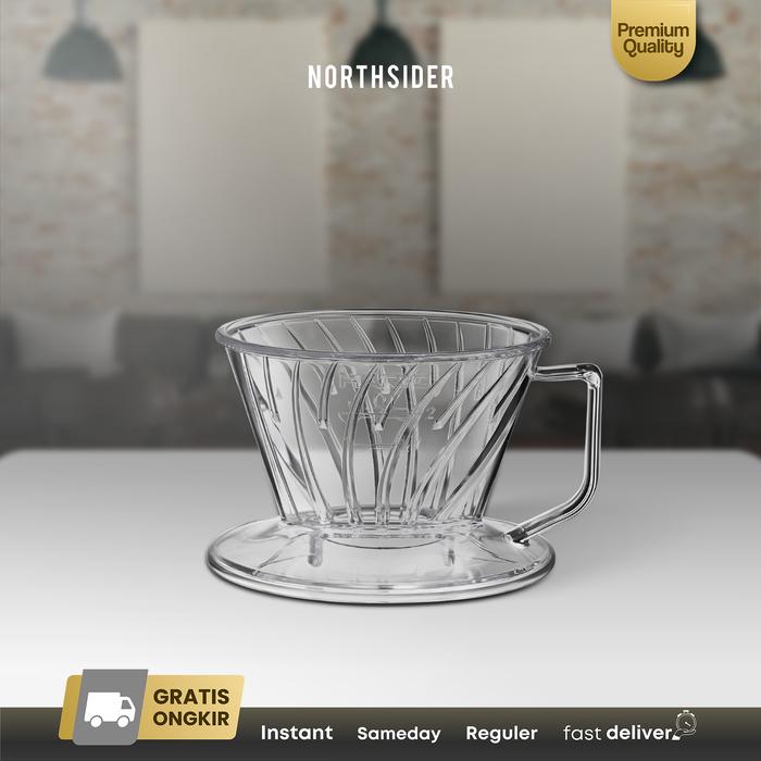 Gambar Hario V60 Pegasus Dripper Flat Bottom Transparant | Dripper Kopi - PED-01-T dari Northsider Coffee Shop undefined Tokopedia