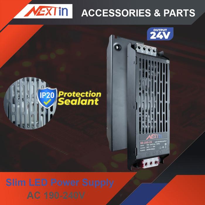 Gambar NEXTIN Slim LED Power Supply Travo Slim 24V 5A 10A 15A 20A - 10A - 240W dari Jaya Mas Elektrik undefined Tokopedia