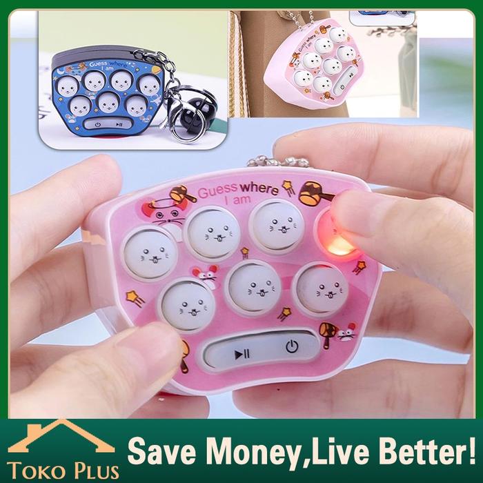 Gambar Gantungan Kunci Hamster Game Mini Portable Fidget Toys Push Hamster dari rikikon undefined Tokopedia