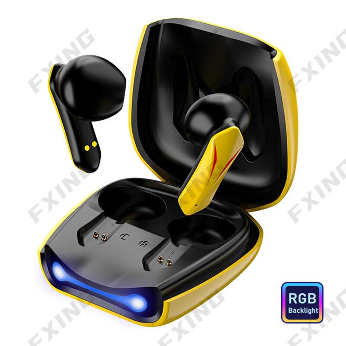 Gambar PROMO Fxing R05 Earphone Gaming Bluetooth 5.2 NO Delay Pubg Earphone - Kuning dari HNDR store_NEW undefined Tokopedia