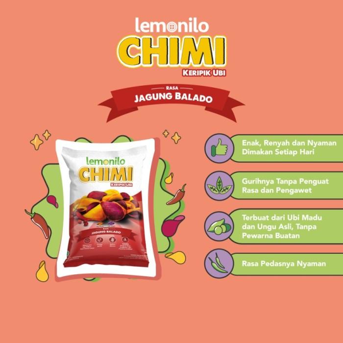 Gambar T3A LEMONILO CHIMI UBI KERIPIK 40GR | SNACK CEMILAN DIET SEHAT dari muhammadyusrizarashriistore undefined Tokopedia