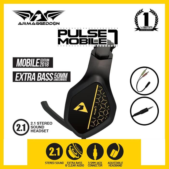 Gambar PROMO ARMAGGEDDON Headphone Gaming Pulse 7 Mobile - Yellow dari HNDR store_NEW undefined Tokopedia
