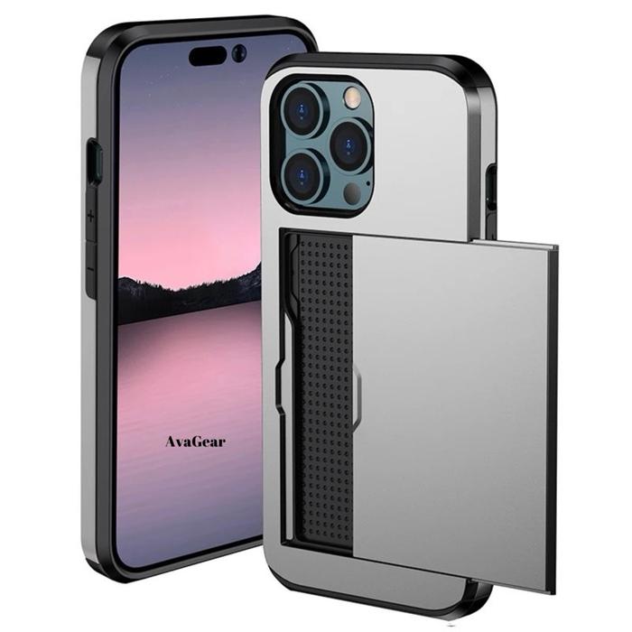 Gambar AVAGEAR CASE SLOT VIRAL !! HEAVY DUTY PROTECTIVE Dual Layer Shockproof - Silver Matte, 11 Pro dari Arifah storeee. undefined Tokopedia