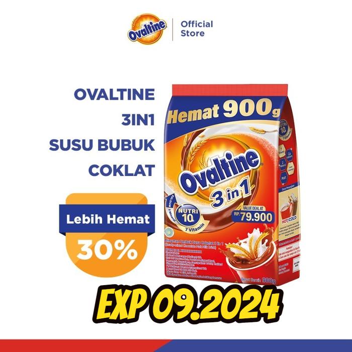 Gambar jag Ovaltine 3 in 1 Pouch 900gr Susu Bubuk Coklat Malt 3in1 Susu Bubuk - 3in1 dari CV jag undefined Tokopedia