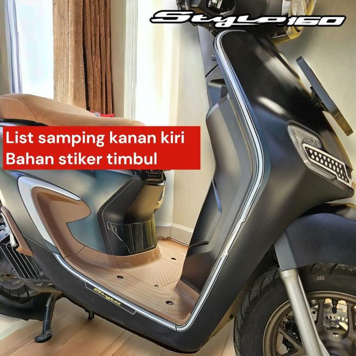 Gambar Motopad27 Stiker Timbul 3D List samping Honda Stylo 160 sticker resin - Putih dari Motoin.acc undefined 5 Tokopedia