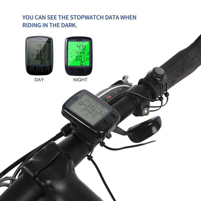 Gambar SunDING Speedometer Sepeda Backlight LCD Bike Handlebar Accessory - SD - Hitam dari one-for-all undefined Tokopedia