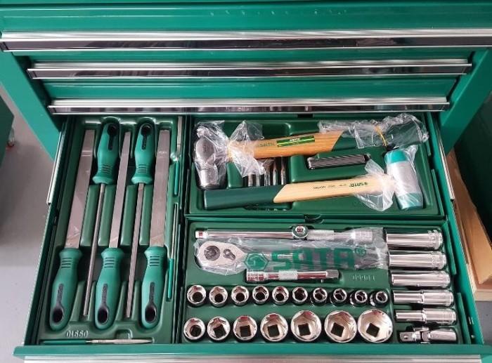 Gambar sata tool kit set 246 pcs 7 drawer tool trolley storage toolkit 09918 dari Todora Fc undefined Tokopedia