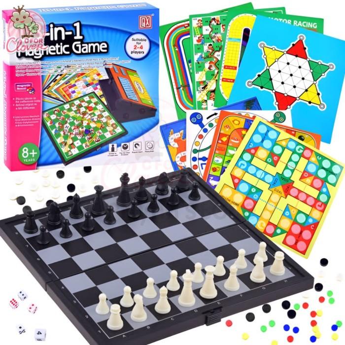 Gambar BOARDGAME 18 IN 1 MAGNETIC GAME arcade board papan permainan cfc dari CforClover Slime undefined Tokopedia