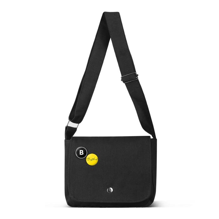 Gambar Tas Selempang Slingbag Denim l FREE BROSS Buffback Namy - Hitam dari Buffback Shop undefined Tokopedia