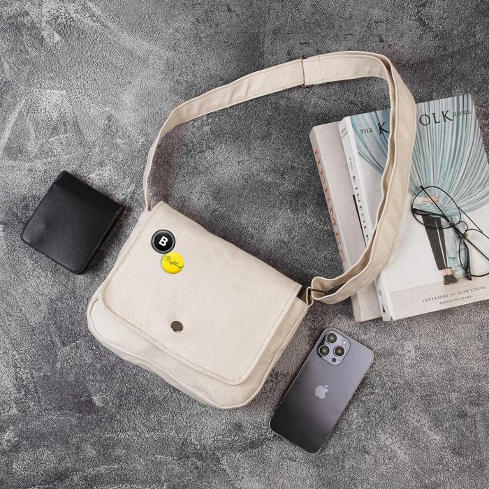 Gambar Tas Selempang Slingbag Denim l FREE BROSS Buffback Namy - Broken White dari Buffback Shop undefined Tokopedia