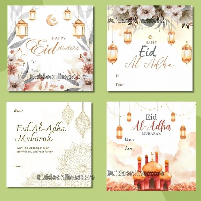 Jual Kartu Ucapan Stiker Selamat Hari Raya Idul Adha happy eid al-adha