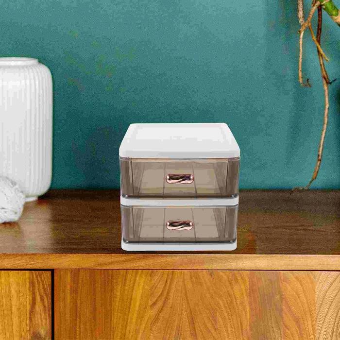 Gambar Drawer Storage Box Office Supplies Organizer Sundries Rack Plastic dari SAMRAZ STORE undefined Tokopedia