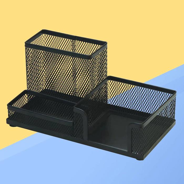 Gambar Storage Case Metal Table Organizer Desk Box Bins Mesh Office Supplies dari SAMRAZ STORE undefined Tokopedia