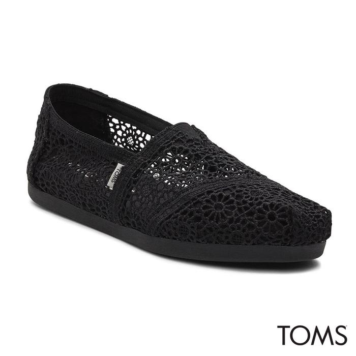 Gambar TOMS Women Alpargata Black Moroccan Crochet Shoes - us:6 dari Bratpack Indonesia undefined Tokopedia