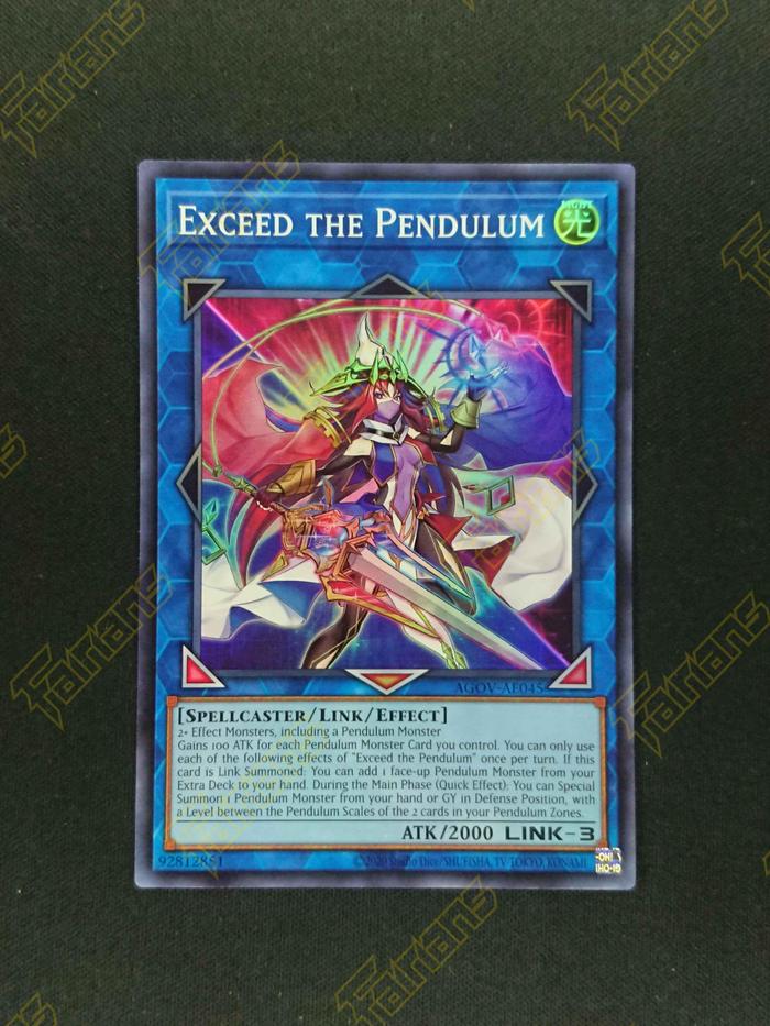 Gambar YuGiOh AE AGOV-AE045 Exceed the Pendulum - Super Rare dari Fairians Card Game Merchant undefined Tokopedia