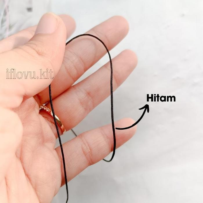Gambar Tali Giok Bahan Gantungan Hp Tali Shambala Hitam Putih Pink Merah - Tali Giok Hitam, 2 meter dari IFLOVUKIT undefined Tokopedia