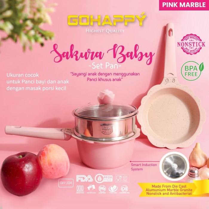 Gambar PTR PANCI SET BAYI Flower Sakura Cookware set - Peralatan dapur Mpasi - PanciBayiPink dari arfatan33 undefined Tokopedia
