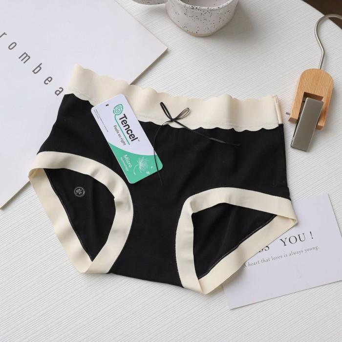 Gambar VIRAL KELLY PANTIES TENCEL UNDERWEAR - Black, NORMAL dari ZAstoree111 undefined Tokopedia