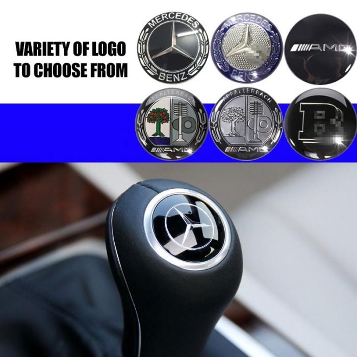 Gambar EMBLEM LOGO MERCEDES 29MM SHIFT KNOB TUAS PERSNELING W204 W212 GRADE A - 1 Hitam Padi dari BBA GROUP undefined Tokopedia
