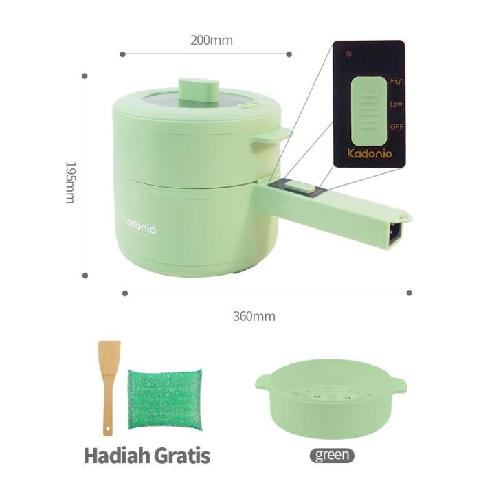Gambar KADONIO Panci Listrik Multifungsi Anti Lengket Anti Gores Liner - EP02-Green dari SS Muraah undefined Tokopedia