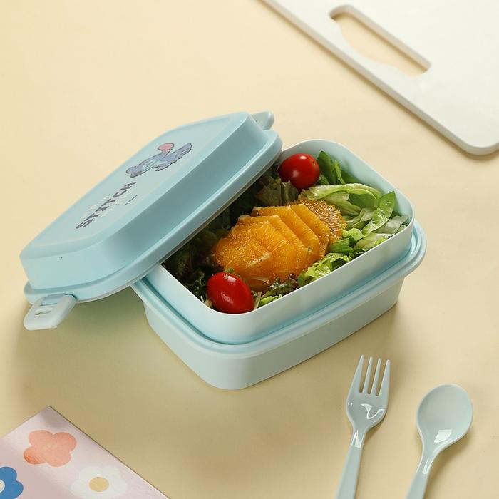 Gambar Miniso X Stitch Kotak Bekal Anti Tumpah 980Ml Double Layer Bento Box dari LYBIS SUSU undefined Tokopedia