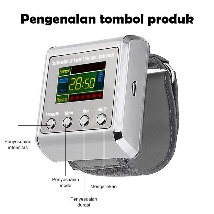 Gambar Jam tangan Terapi laser 7/12/15 Alat Mempercepat Pemulihan Stroke - 7 Titik dari Marina 18 undefined Tokopedia