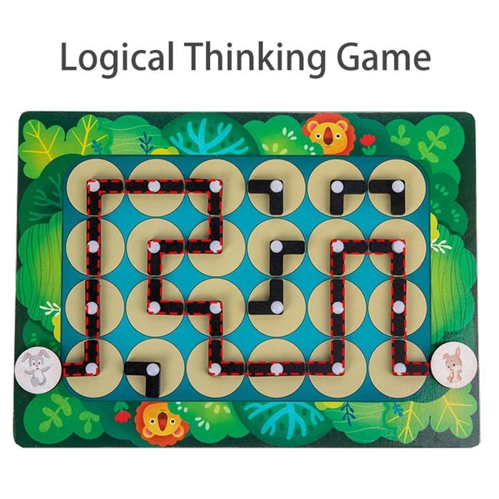 Gambar Children Logical Thinking Game Maze Toys Animal Position Puzzle Board dari Zeonova undefined Tokopedia