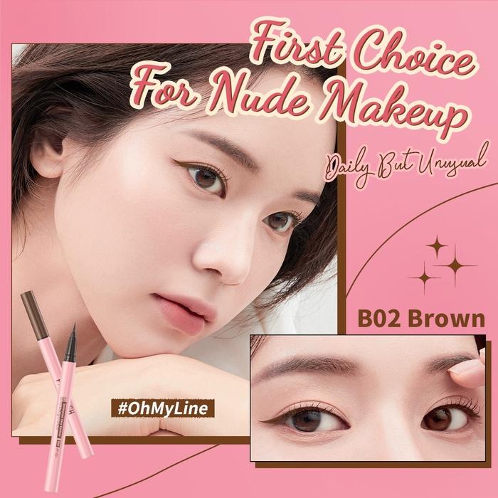 Gambar PINKFLASH OhMyLine Liquid Eyeliner B01 B02 0.6g - B02 BROWN dari Verona Beauty undefined Tokopedia