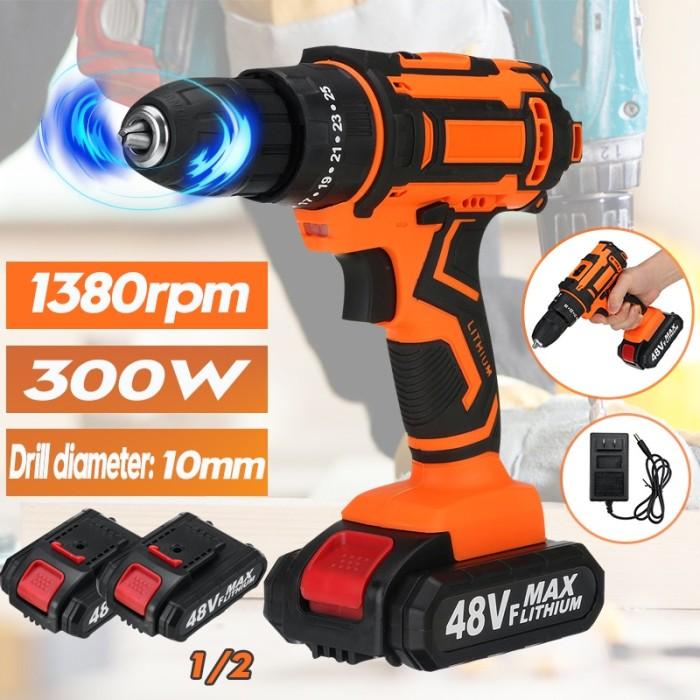 Gambar 10mm 48V Rechargeable Impact Driver Electric Drill Power Tool - 1 x Battery dari LATOPIA PRO undefined Tokopedia