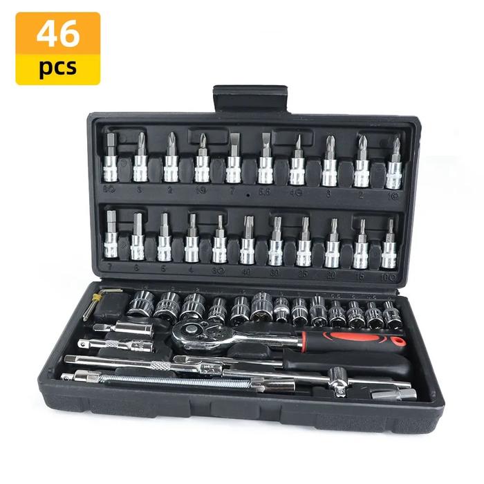 Gambar 46 Pcs Set Wrench Hand Tool Set Car Repair Tool Kit Set dari BAY BAKAS undefined Tokopedia