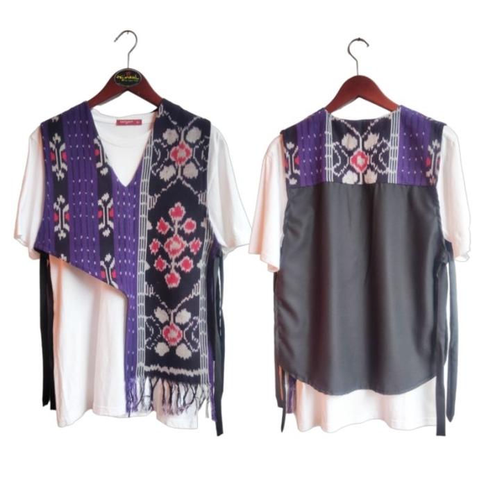 Gambar New vest rompi Batik tenun etnik dilapisi trikot pria wanita Unisex - Ungu, all size dari Bharatabatik99 undefined Tokopedia