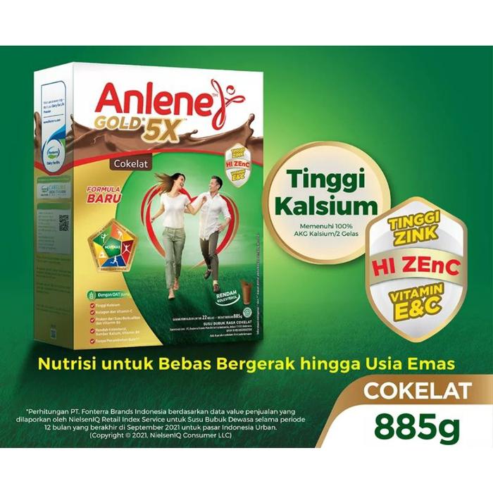 Gambar Anlene Gold 5x Cokelat Vanila Original Coklat 885 g 620 g (Exp 2025) - Original, 885g dari enungg560 undefined 4 Tokopedia