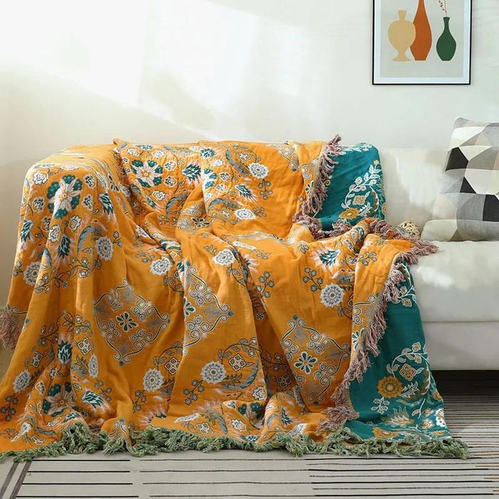 Jual JBTP New Bohemia Boho Cotton Blanket for Couch Sofa Cover All