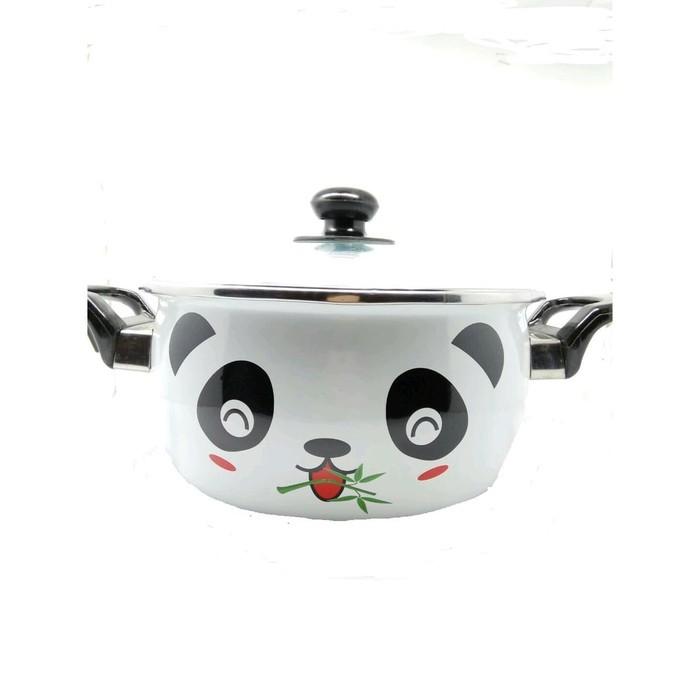Gambar NEW Panci Hello Panda 22 Cm Tutup Kaca dari mawarmela undefined Tokopedia