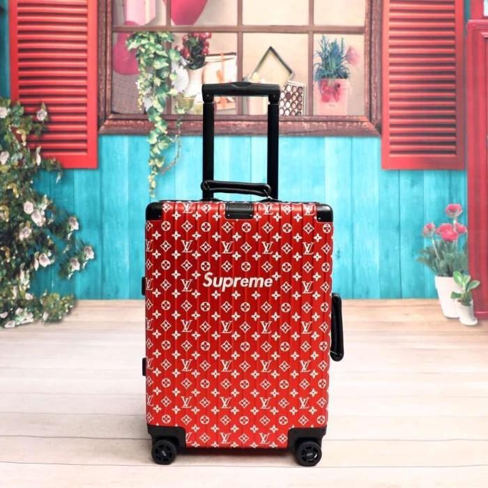 Gambar Koper Supreme Lv Cabin size Mirror 1:1 Quality / 20inch Red Almunium dari Mardi Waras undefined Tokopedia