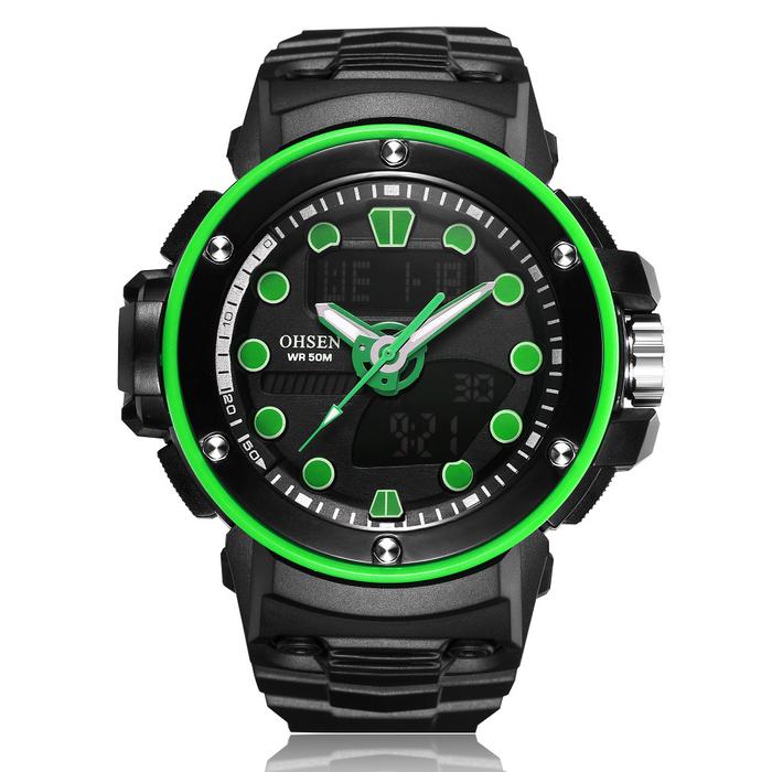 Gambar OHSEN AD1712 Dual Display Digital Watch Outdoors Sport Men QQ Store dari BluessSky undefined Tokopedia