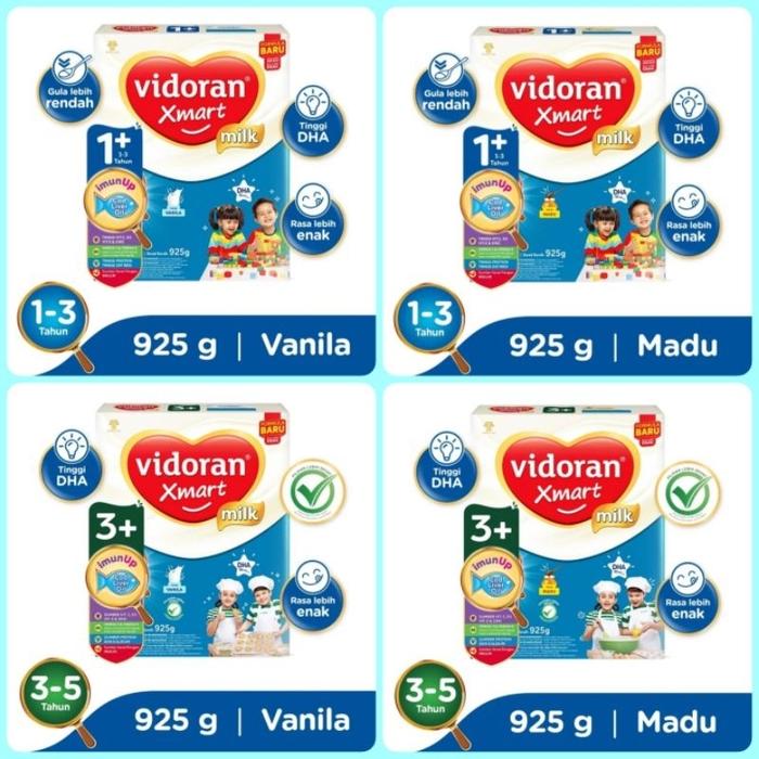 Gambar [Bine] Exp. 2025 Vidoran Xmart 1+ / 3+ 925Gr Vanila/ Madu dari Bainne undefined Tokopedia