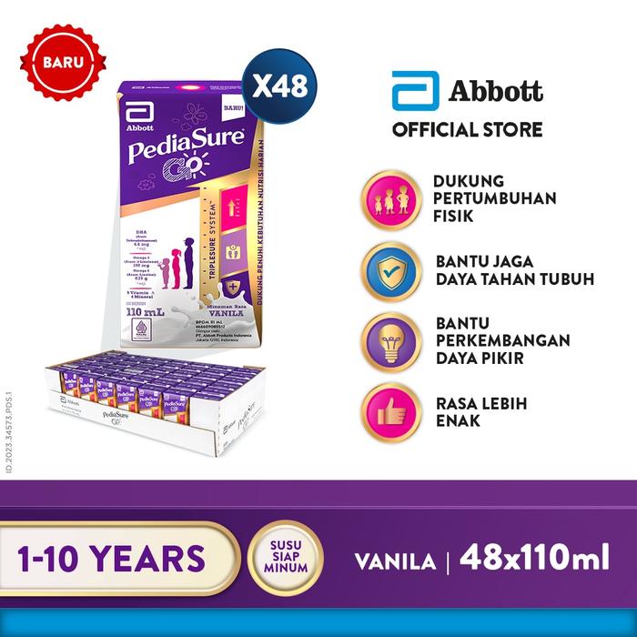 Gambar [Nael] Pediasure Go Vanila (1-10Th) - Nutrisi Uht - 48X110Ml dari Nimaelk undefined Tokopedia