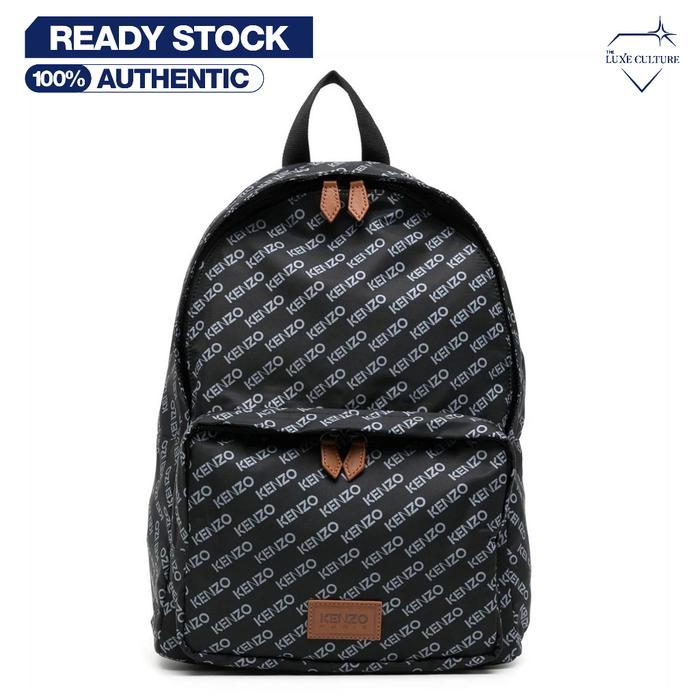 Jual Kenzo Monogram All Over Black Backpack Tas Ransel Branded