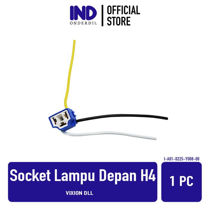 Gambar Soket Fiiting Lampu Depan H4 Vixion Keramik Bengkok Lurus COP Socket - Bengkok dari IND Onderdil Kota Bandung Tokopedia