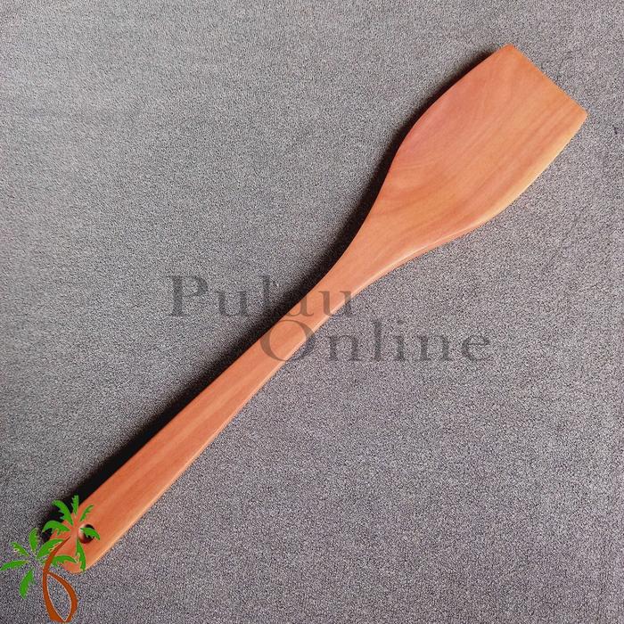Gambar Spatula Kayu Sawo 30cm - Sodet Kayu  - Sutil Kayu Sawo - Polos dari Pulau Online undefined Tokopedia