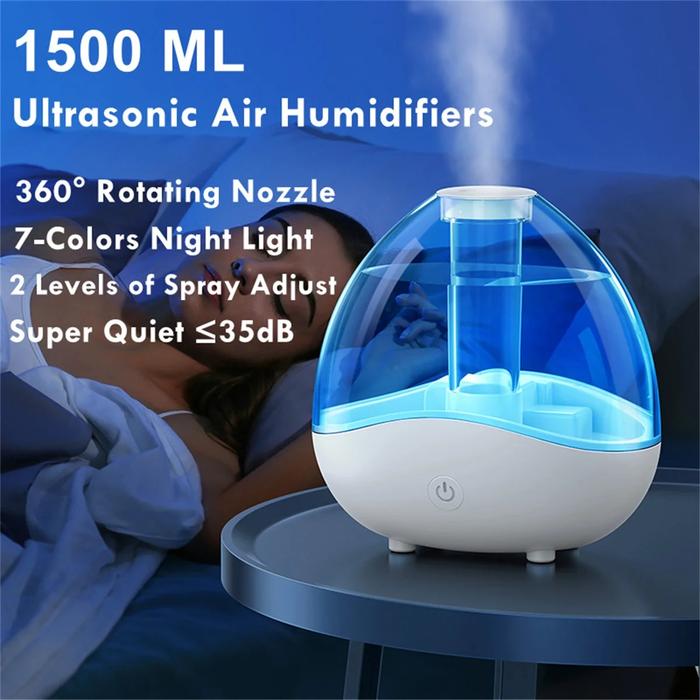 Gambar 1500ML/50.73oz  Air Humidifiers Large Capacity 360 Rotation dari LYCORIS MALL undefined Tokopedia