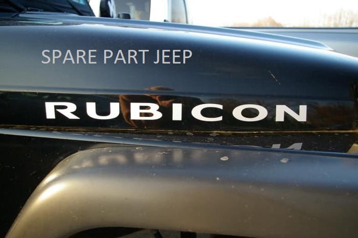 Gambar Sticker Stiker Decal RUBICON Hitam Putih Jeep Wrangler Rubicon JK - Hitam dari Gallery Motor Atrium undefined Tokopedia